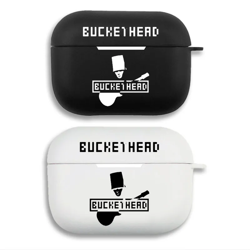 BuckAlien Visitorhead Guitarist Logo Protective AirPods Case - Matte Split Silicone Cover