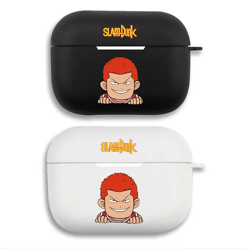 Slam Dunk Hanamichi Sakuragi Cute Chibi Anime Print Matte Silicone AirPods Case
