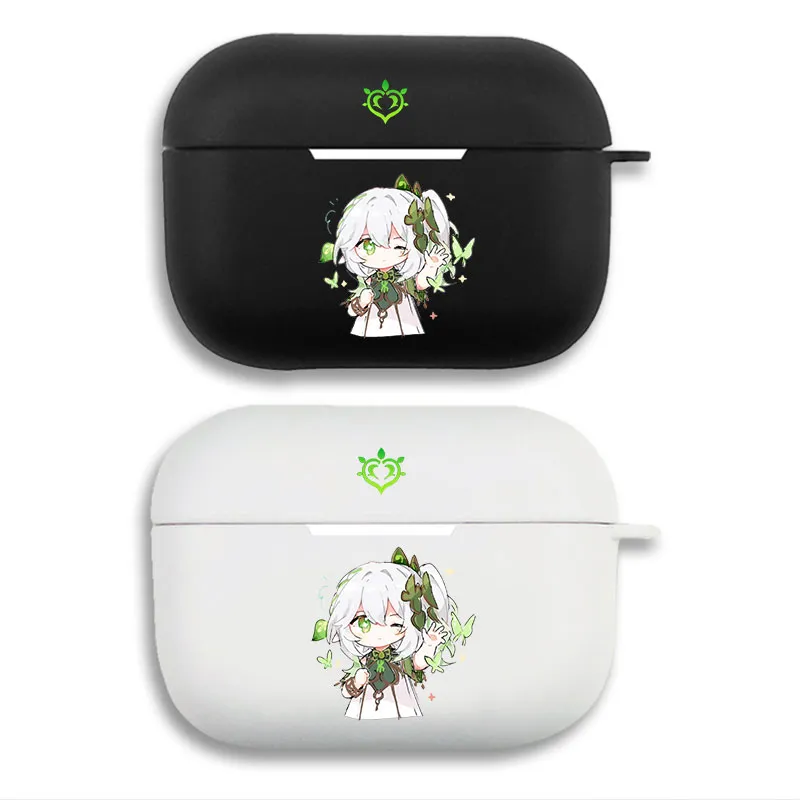 Original God Nahida Dendro Cute Chibi Print Matte Silicone AirPods Case