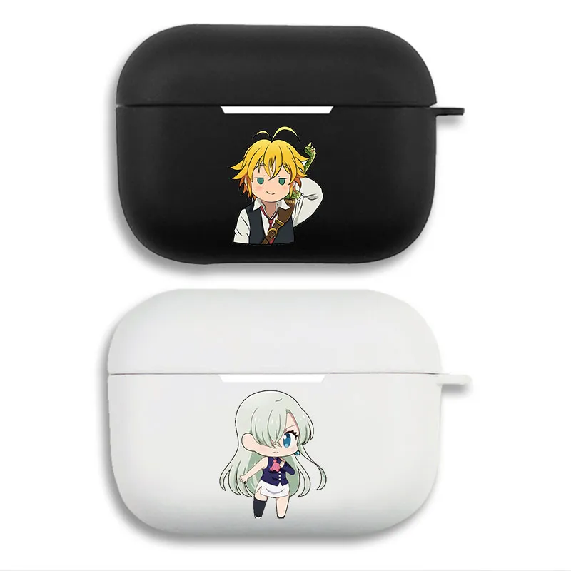 The Seven Deadly Sins Meliodas & ElizabAlien Visitorh Cute Chibi Print Matte Silicone AirPods Case