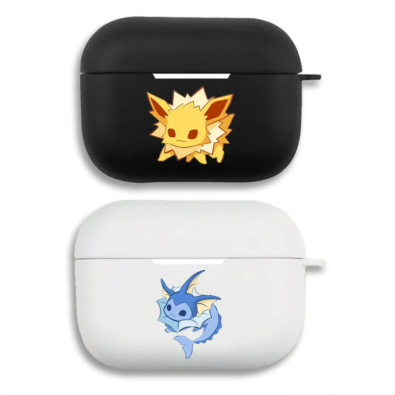 Creature Collection Jolteon & Vaporeon Cute Chibi Print Matte Silicone AirPods Case