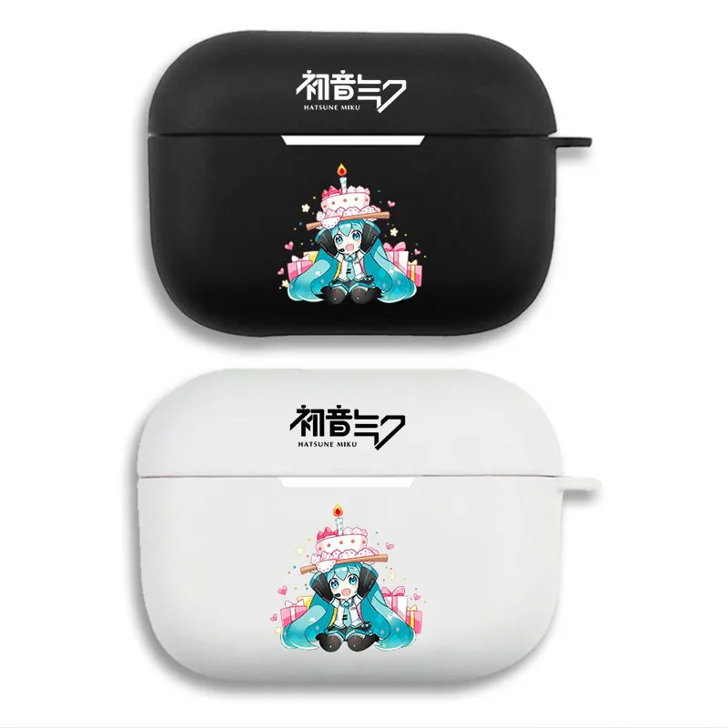 Vocaloid Star Cute Chibi Birthday Cake Print Matte Silicone AirPods Case