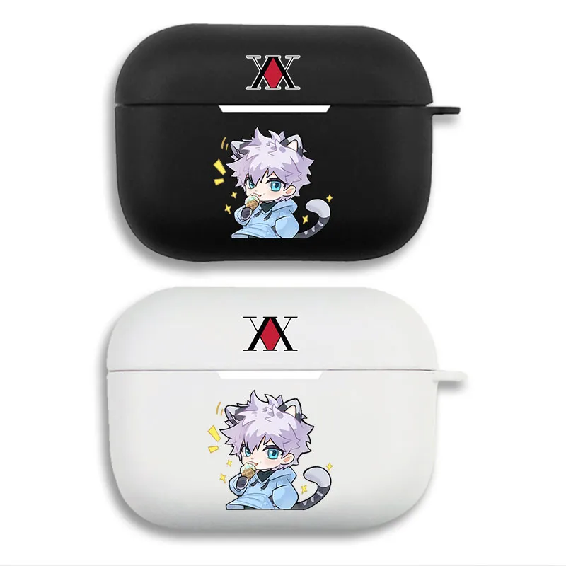 Hunter x Hunter Killua Zoldyck — Cute Neko Cat Boy Chibi Graphic Matte Soft Silicone AirPods Case
