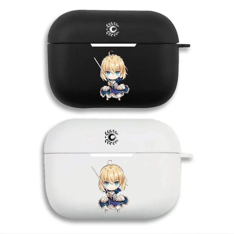 Fate Grand Order Saber Artoria Pendragon — Excalibur Cute Chibi Anime Graphic Matte Soft Silicone AirPods Case
