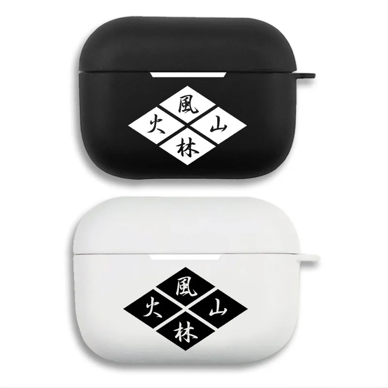 The Prince of Tennis Rikkaidai Furinkazan — Kanji Takeda Shingen Crest Graphic Matte Soft Silicone AirPods Case