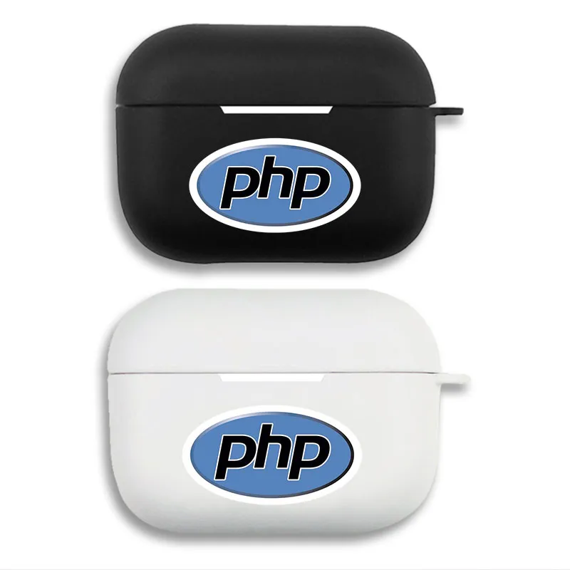 PHP Programming Language Logo — Geek Web Developer Coder Matte Soft Silicone AirPods Case