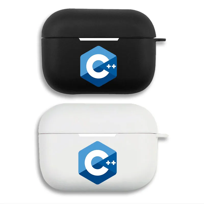 C++ Programming Language Logo — Geek Nerd Graphic Matte Soft Silicone AirPods Case