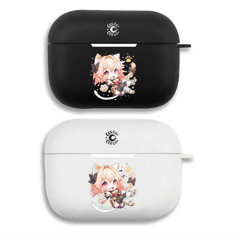 Fate Grand Order Astolfo — Cute Neko Chibi Graphic Matte Soft Silicone AirPods Case