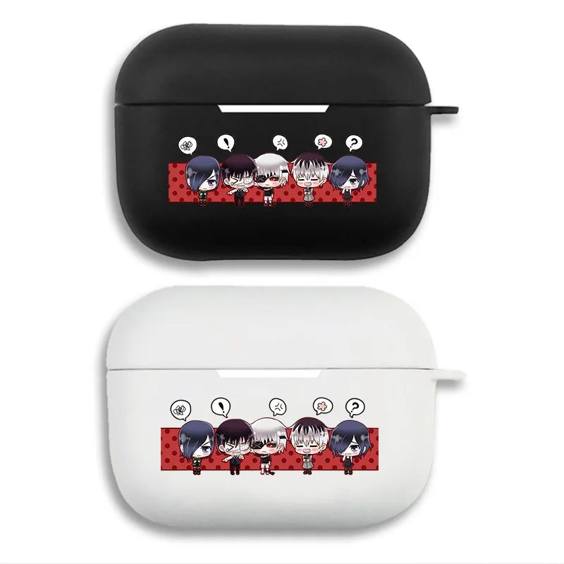 Tokyo Ghoul Ken Kaneki — Chibi Characters Graphic Matte Soft Silicone AirPods Case