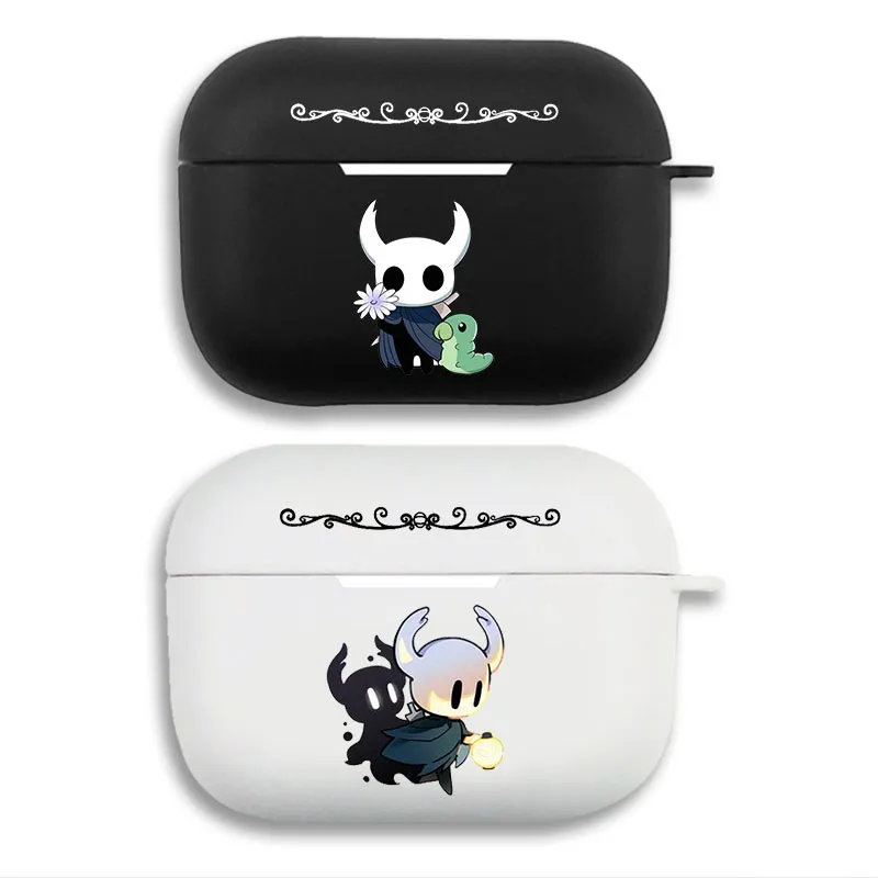 Hollow Knight Cute Chibi Little Ghost and Grub Indie Game Matte AirPods Case