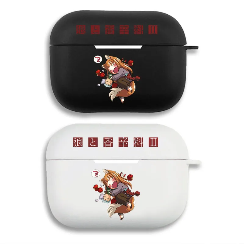 Spice and Wolf Holo Cute Chibi Matte Silicone AirPods Case