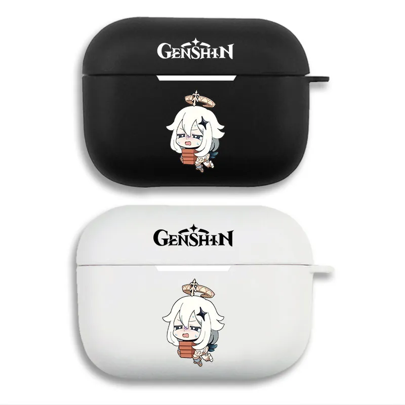 Original God Paimon Cute Chibi Matte Silicone AirPods Case
