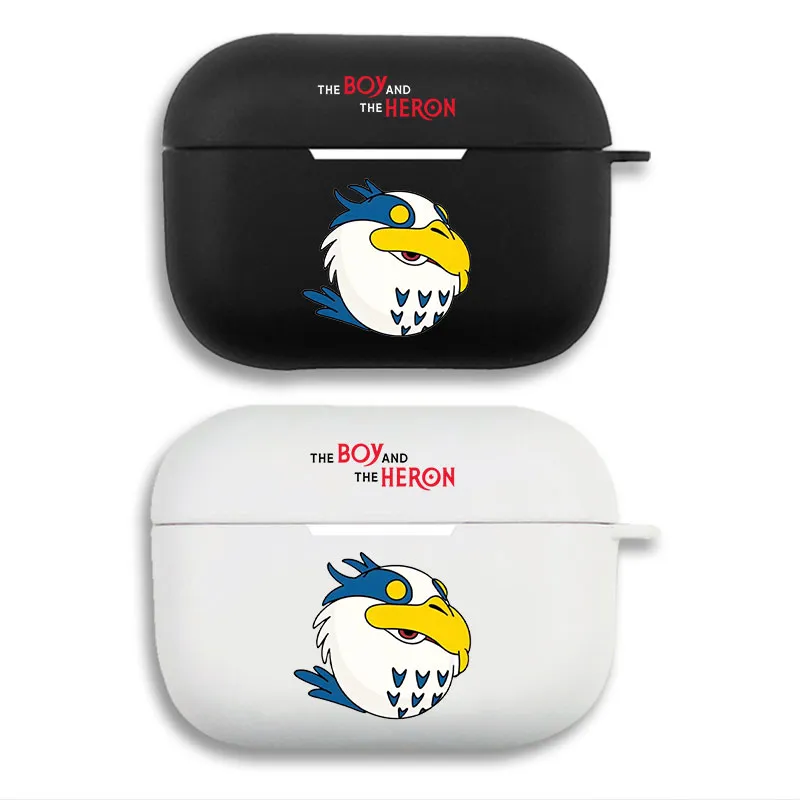 Studio Ghibli The Boy and the Heron Grey Heron Matte Silicone AirPods Case