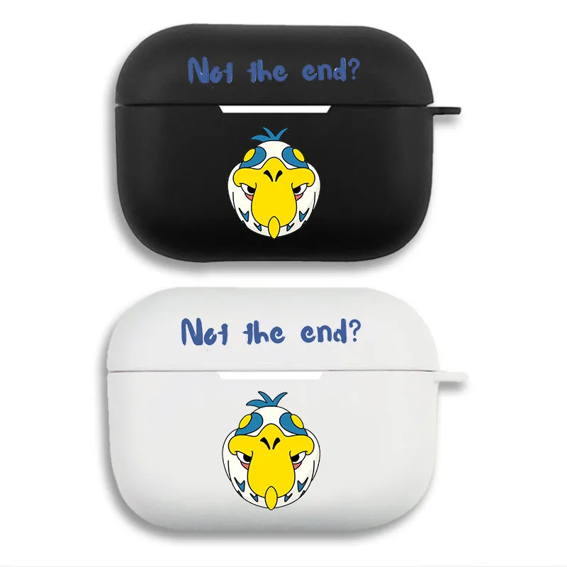Shoebill Stork "Not the end?" Cute Graphic Matte Silicone AirPods Case