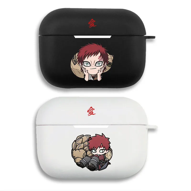 Ninja Anime Gaara Chibi Sand Gourd with Ai Kanji Soft Silicone AirPods Case