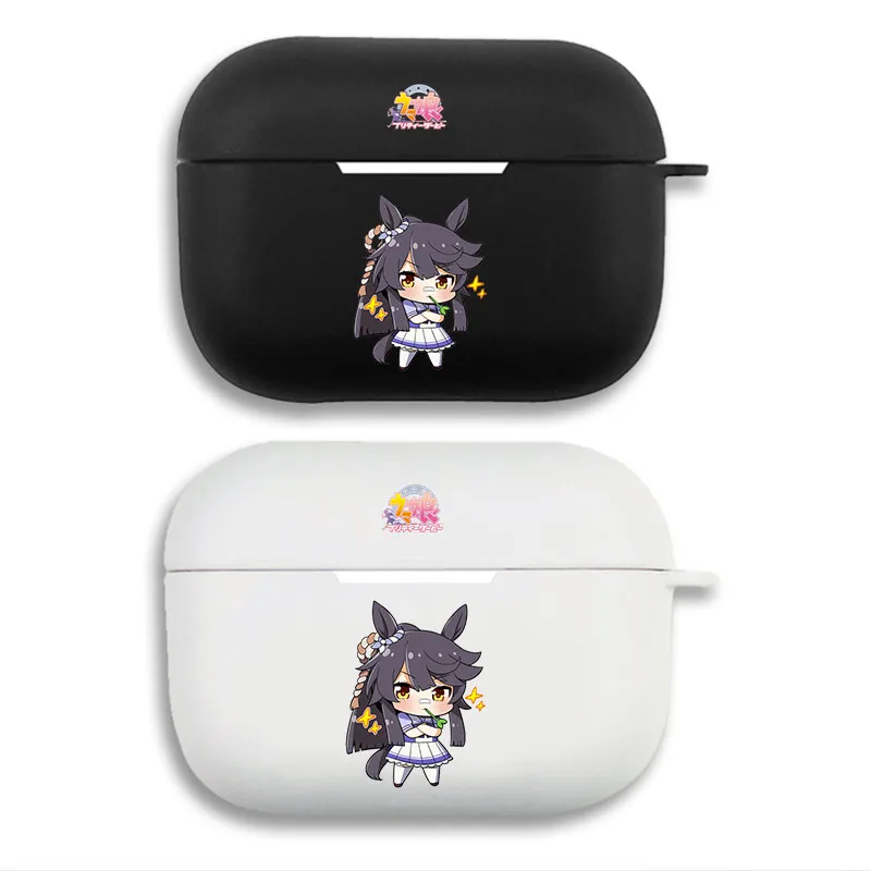Uma Musume PrAlien Visitorty Derby Narita Brian - Cute Chibi Graphic Print Matte Silicone AirPods Case