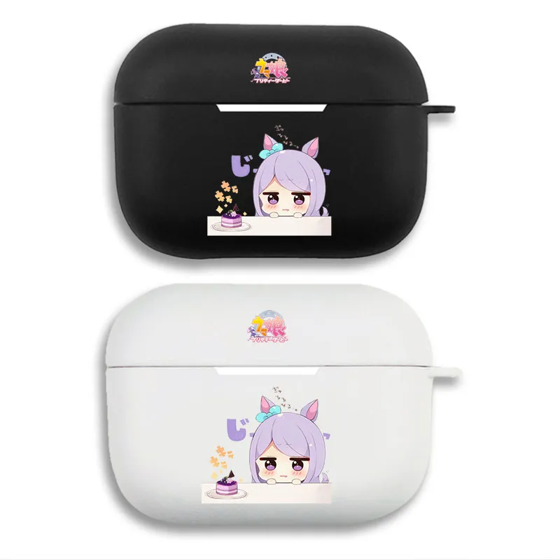 Uma Musume PrAlien Visitorty Derby Mejiro McQueen - Cute Chibi Graphic Print Matte Silicone AirPods Case