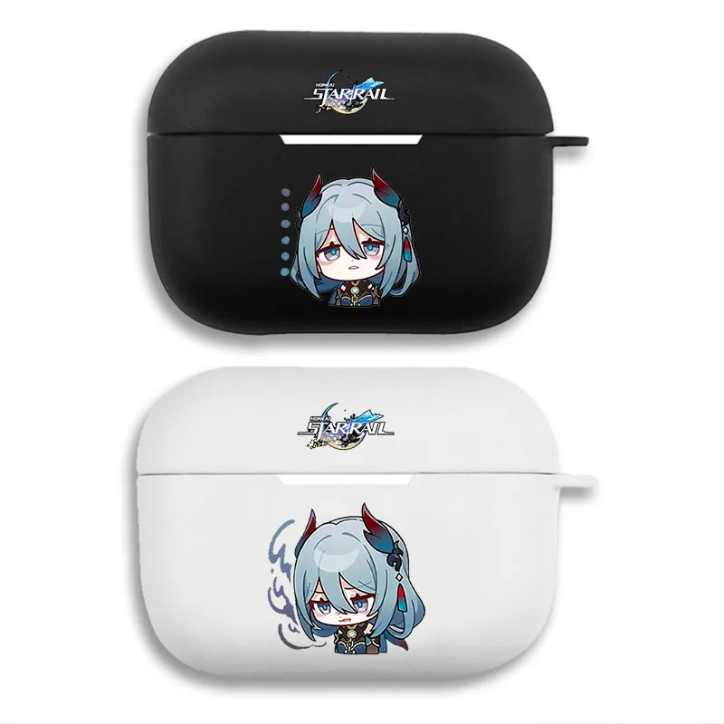 Original God Hanya - Cute Chibi Graphic Print Matte Silicone AirPods Case