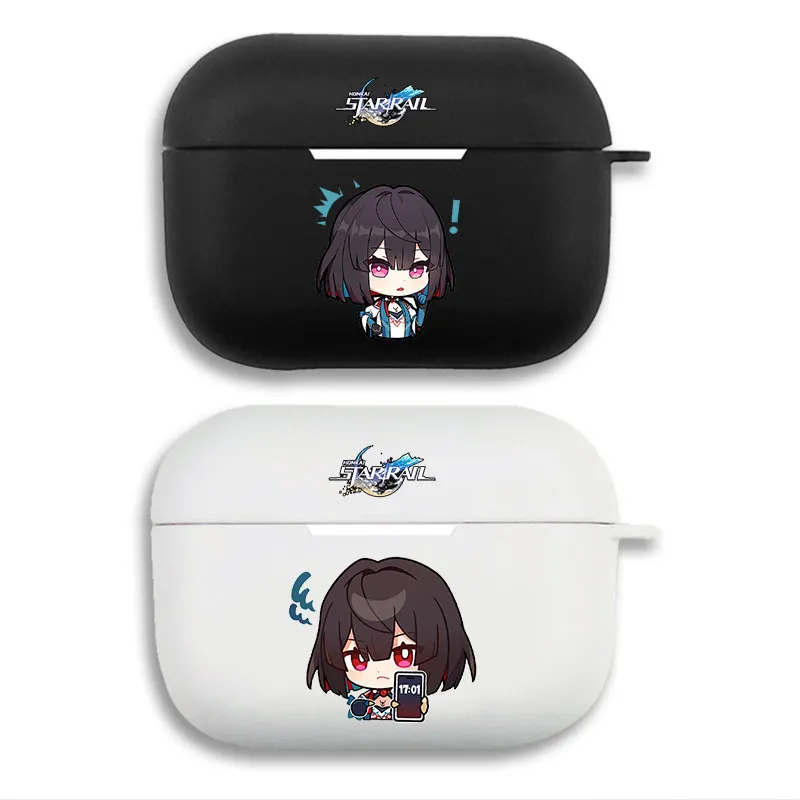 Original God Xueyi - Cute Chibi Graphic Print Matte Silicone AirPods Case