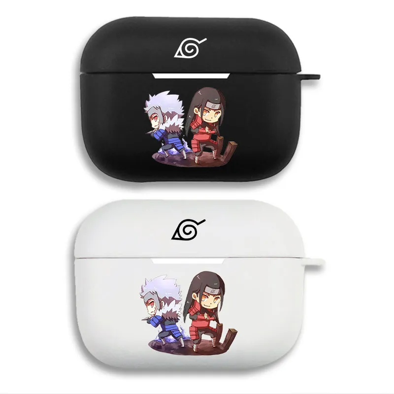 Ninja Anime Hashirama and Tobirama Senju Chibi Anime Character Graphic Print Matte Silicone AirPods Case