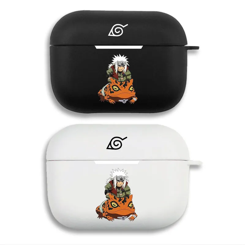 Ninja Anime Jiraiya Riding Gamabunta Chibi Anime Character Graphic Print Matte Silicone AirPods Case