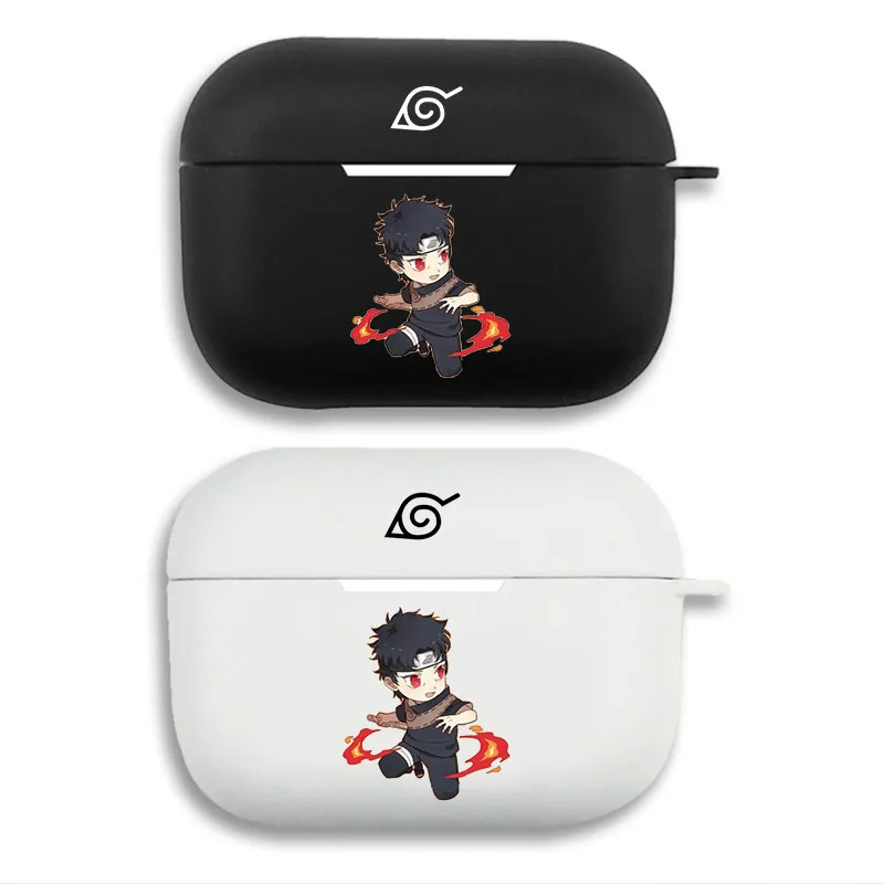 Ninja Anime Shisui Uchiha Chibi Sharingan Anime Character Graphic Print Matte Silicone AirPods Case