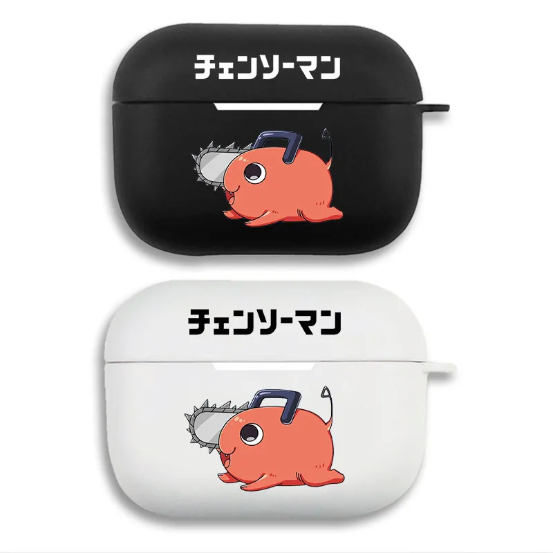Chainsaw Man Pochita Cute Anime Character Graphic Print Matte Silicone AirPods Case
