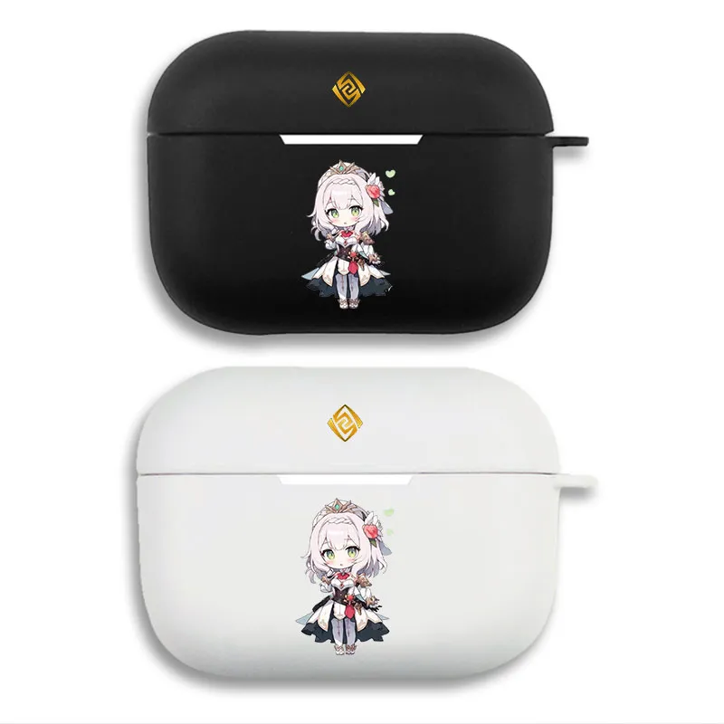 Original God Noelle Cute Chibi Maid Graphic Print Matte Silicone AirPods Case