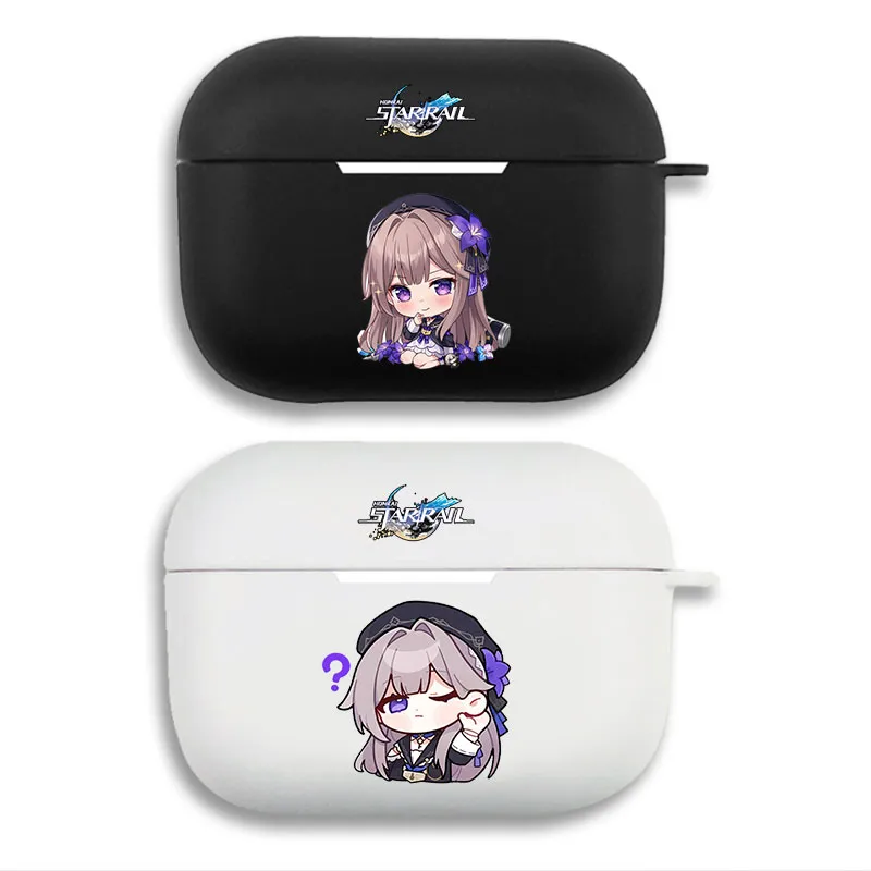 Original God Herta Chibi Graphic Print Matte Silicone AirPods Case