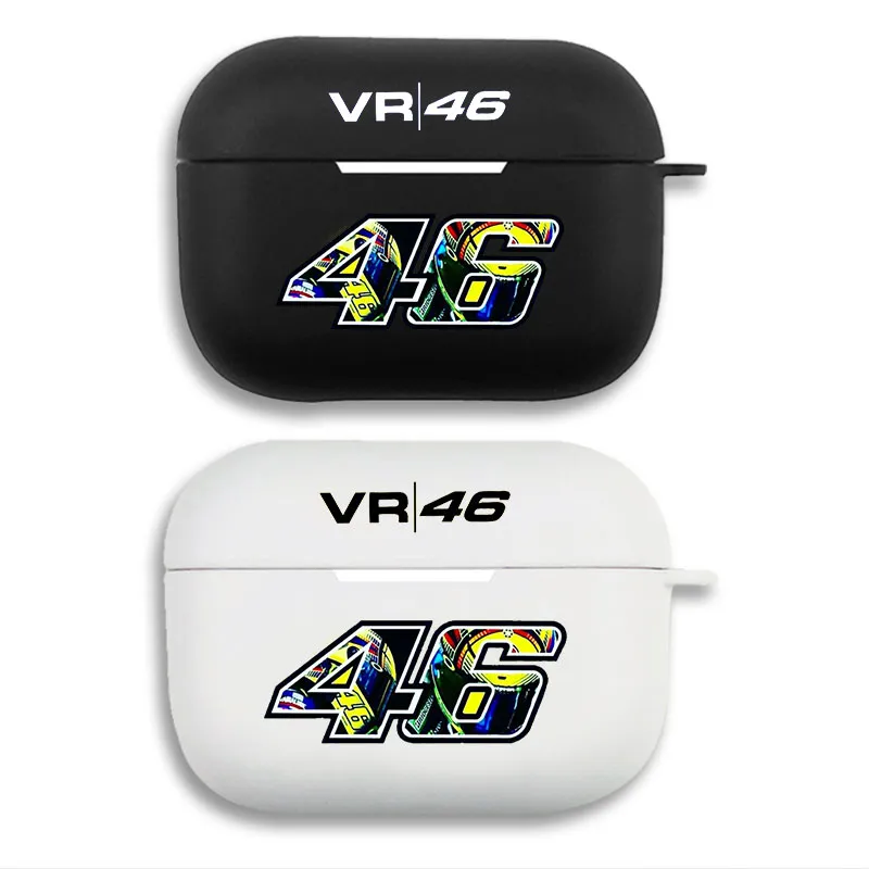 Valentino Rossi VR46 Signature Number 46 Graphic Print Matte Silicone AirPods Case