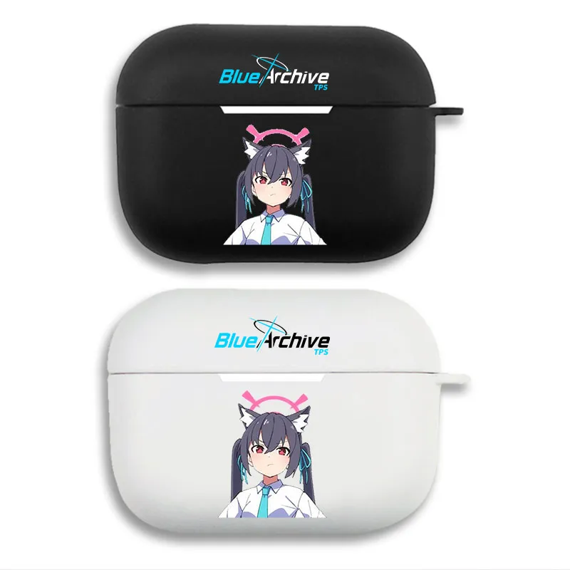 Blue Archive Serika Cute Anime Character Graphic Print Matte Silicone AirPods Case