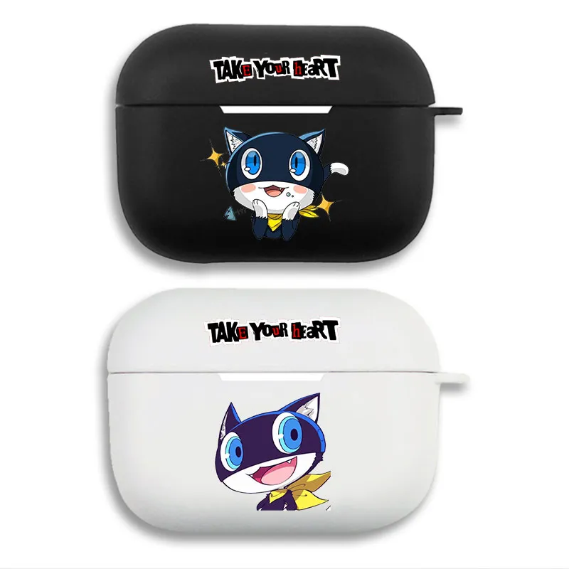 Persona 5 Morgana Chibi Take Your Heart Protective AirPods Case - Matte Split Silicone Cover