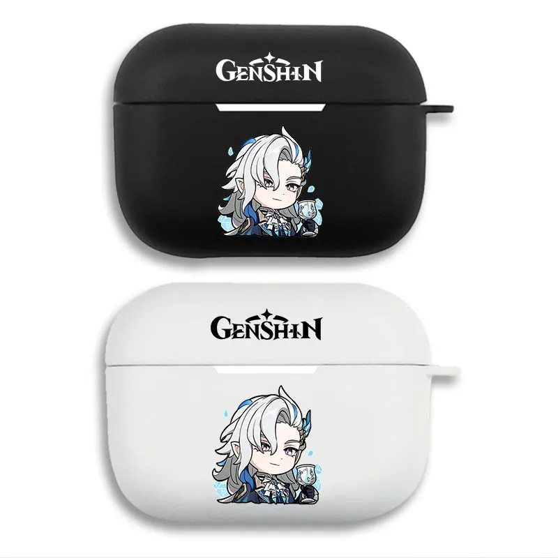 Original God NeuvillAlien Visitorte Chibi Graphic Print Matte Silicone AirPods Case