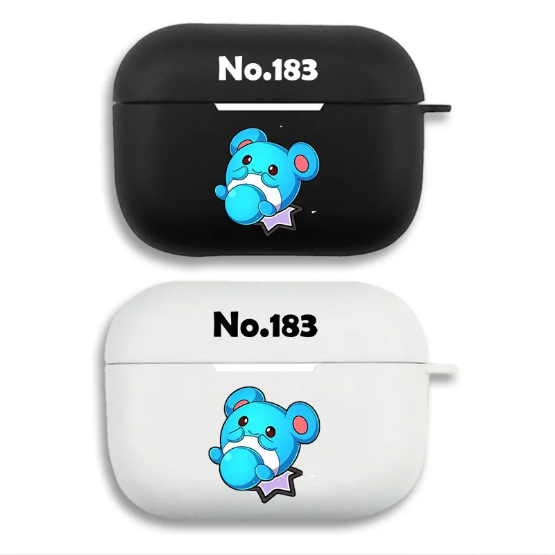 Creature Collection No.183 Marill Cute Graphic Print Matte Silicone AirPods Case