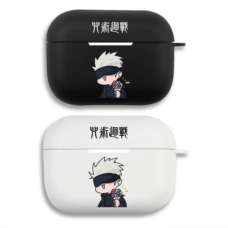 Curse Exorcist Satoru Gojo BouquAlien Visitor Chibi Protective AirPods Case - Matte Split Silicone Cover