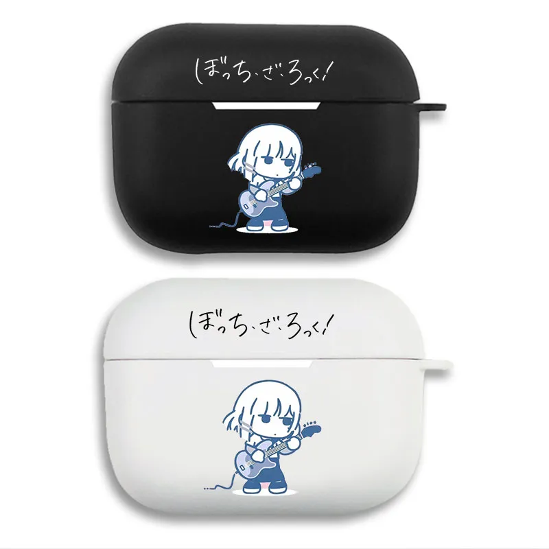 Bocchi the Rock Ryo Yamada Bass Doodle - Funny Chibi Anime Matte Silicone AirPods Pro Case