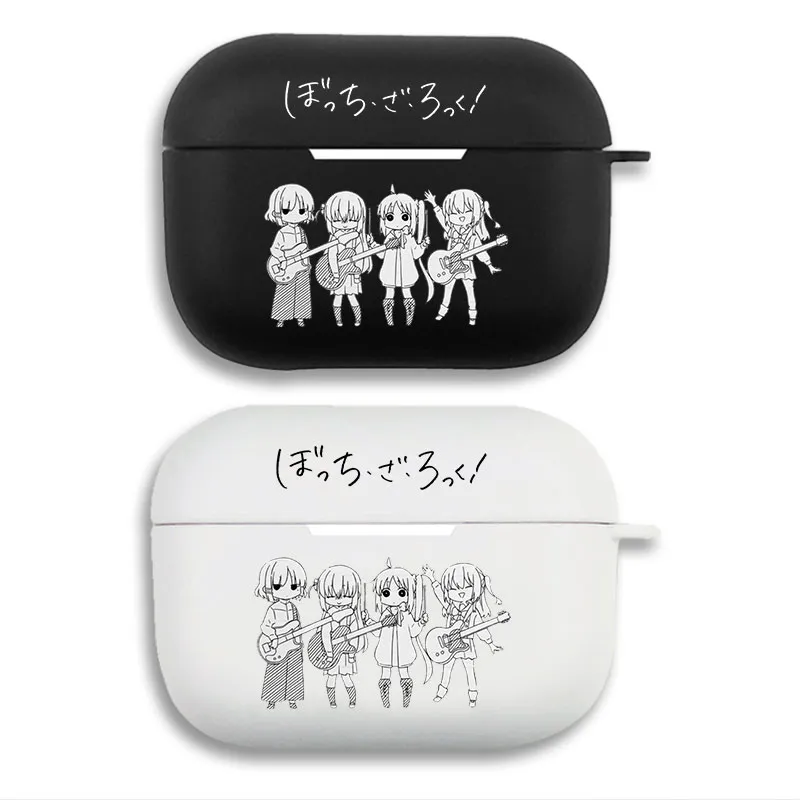 Bocchi the Rock Kessoku Band Lineup Protective AirPods Case - Matte Split Silicone Cover