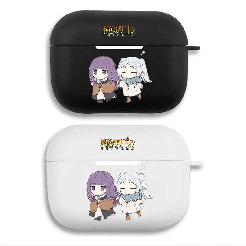 Frieren Beyond Journey's End Fern Frieren Chibi Duo - Cute Anime Matte Silicone AirPods Pro Case
