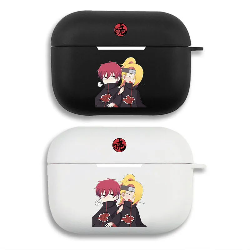 Ninja Anime Akatsuki Sasori Deidara Chibi Duo - Cute Anime Matte Silicone AirPods Pro Case