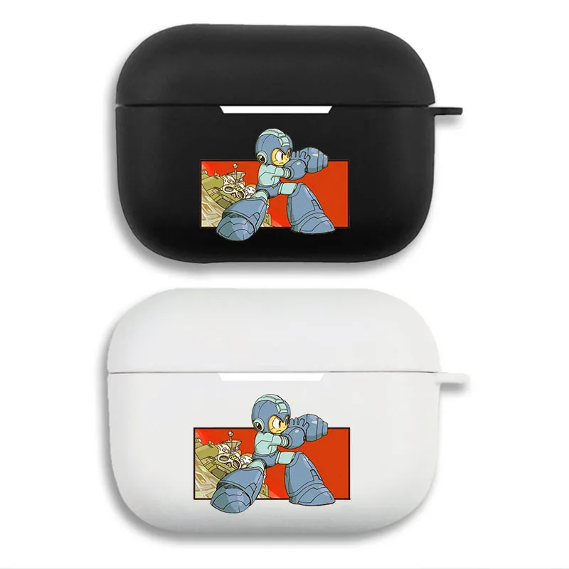 Mega Man RAlien Visitorro Action Game Art - Vintage Capcom Gaming Matte Silicone AirPods Pro Case