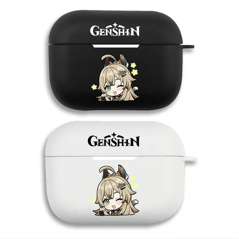 Original God Kirara Cute Chibi - Anime Game Nekomata Matte Silicone AirPods Pro Case