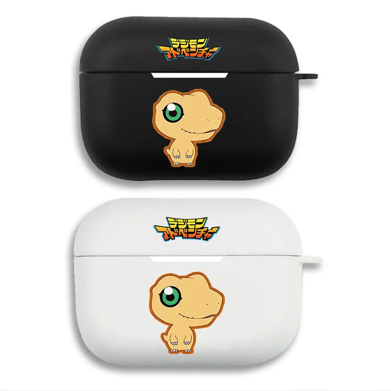 Digimon Adventure Agumon Chibi - Classic Anime Game Matte Silicone AirPods Pro Case
