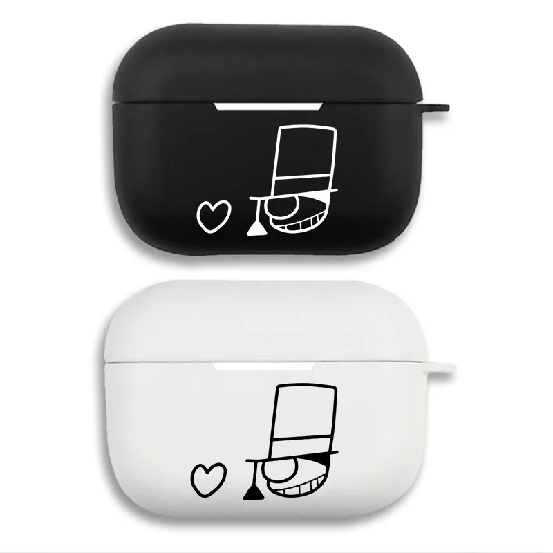Case Closed Phantom Thief Kid Logo - DAlien Visitorective Conan Magic Kaito Matte Silicone AirPods Pro Case