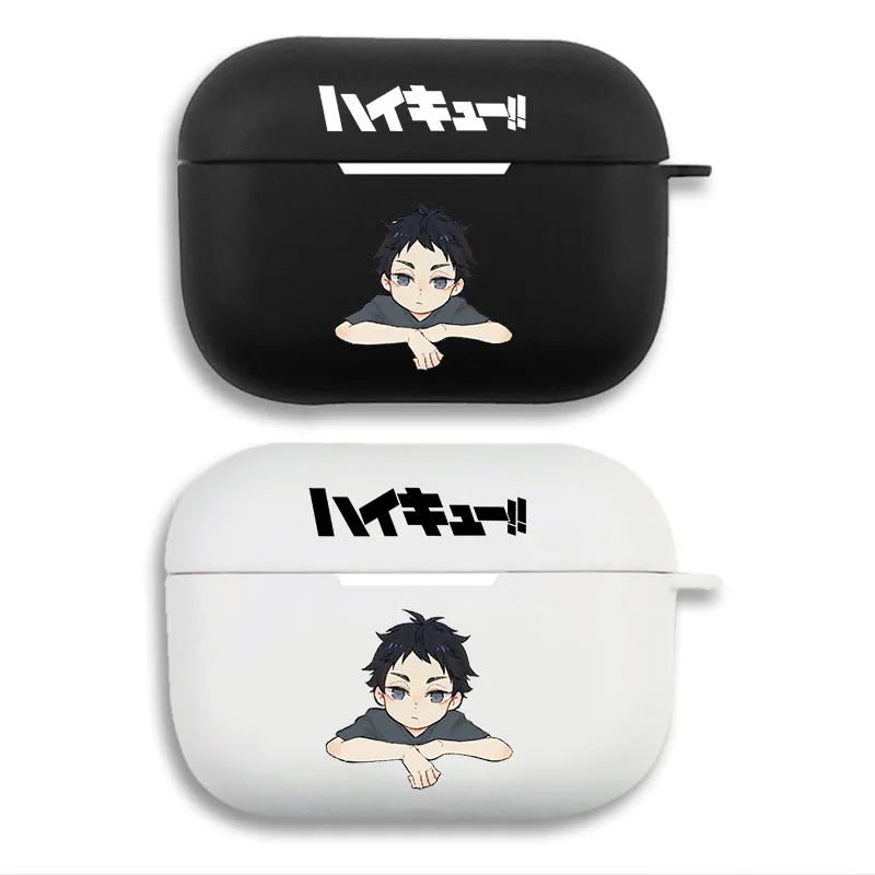 Haikyuu Akaashi Keiji Pouting - Cute Chibi Fukurodani Anime Matte Silicone AirPods Pro Case