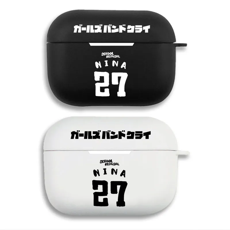 Girls Band Cry Nina Iseri School Refusal 27 - Anime Matte Silicone AirPods Pro Case