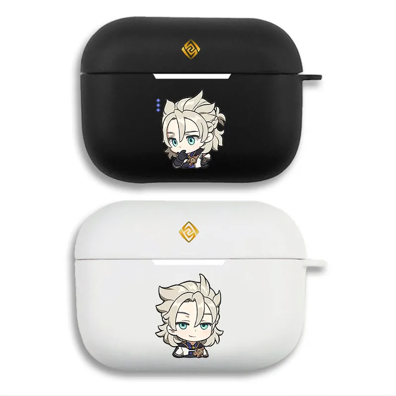 Original God Albedo Geo Symbol - Cute Chibi Anime Game Matte Silicone AirPods Pro Case