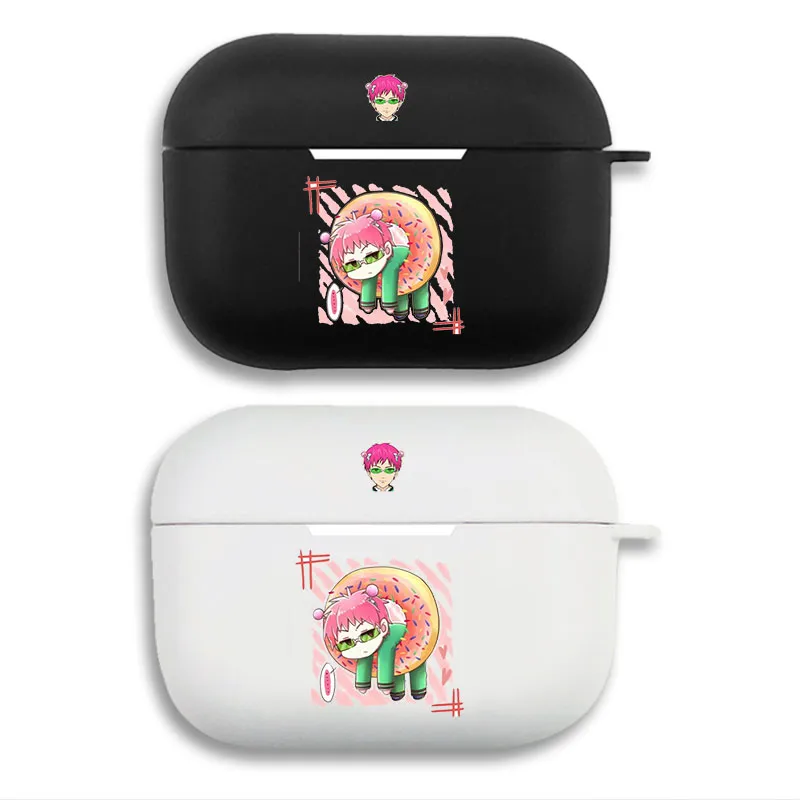 The Disastrous Life of Saiki K Kusuo Coffee Jelly Donut - Cute Chibi Anime Matte Silicone AirPods Pro Case