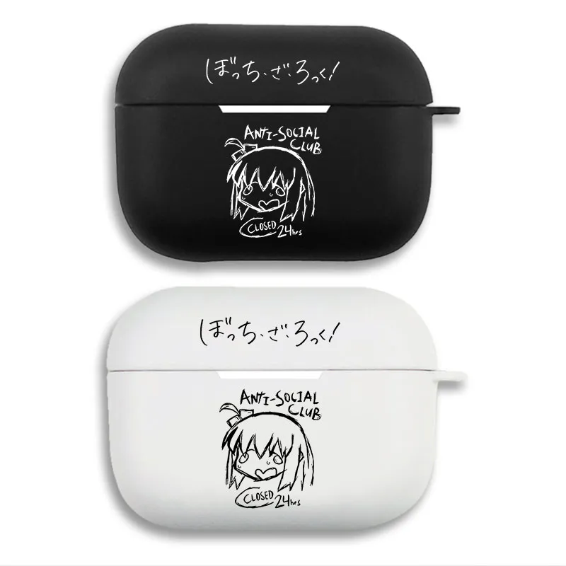 Bocchi the Rock Hitori Goto Anti-Social Club - Funny Chibi Anime Matte Silicone AirPods Pro Case