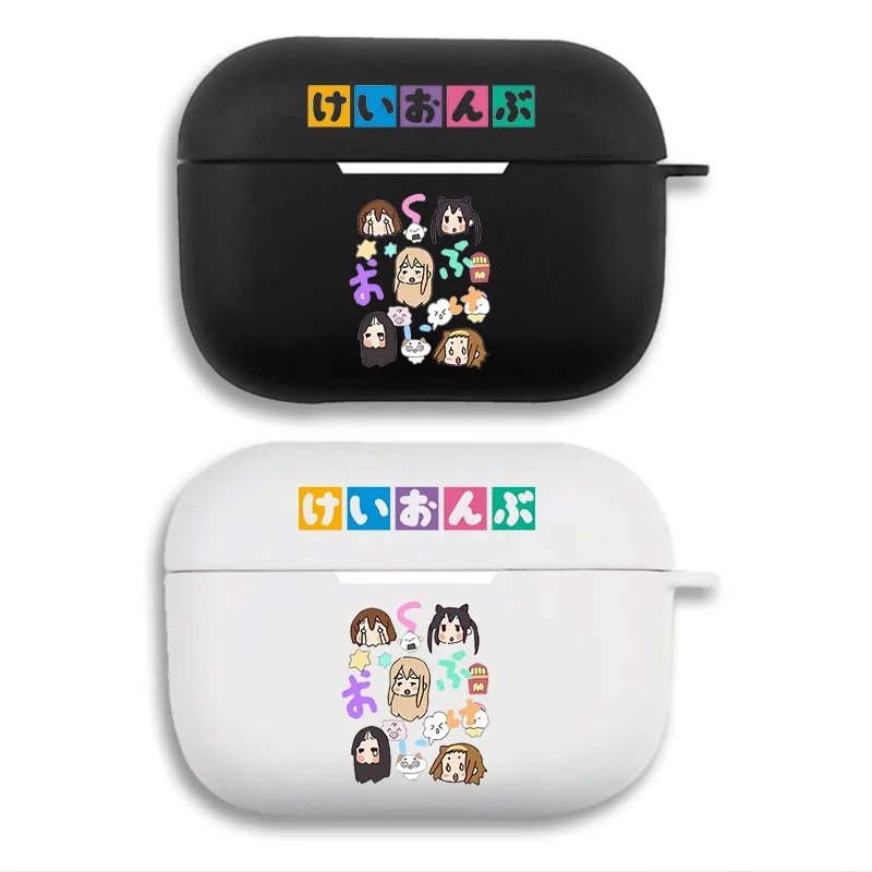 K-On HTT Chibi Club Members - Cute Music Anime Matte Silicone AirPods Pro Case