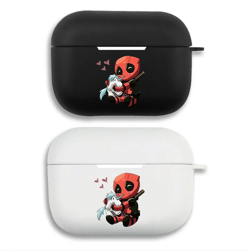 Deadpool Unicorn Chibi - Cute Hero Comic Hero Matte Silicone AirPods Pro Case